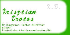 krisztian drotos business card