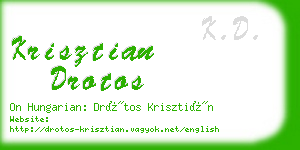 krisztian drotos business card